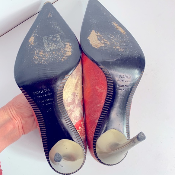 Handpainted Leather w/Beads & Sequins Italian Leather Shoes❤️Perfectly gorgeous - Picture 12 of 13